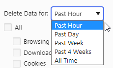 vivaldi Delete Data for dropdown menu How To Clear Cookies on Vivaldi Browser