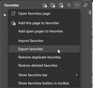 C6uuN6D0PI how to export bookmarks on Microsoft Edge